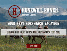 Tablet Screenshot of hunewillranch.com